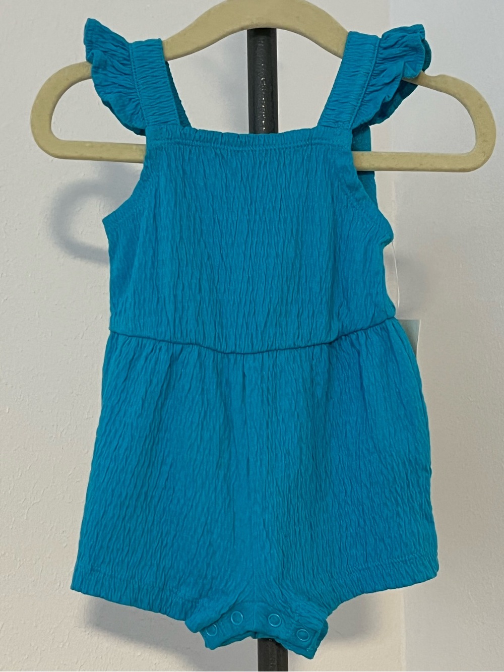 Tucker + Tate Turquoise Ruffle-Strap Romper
